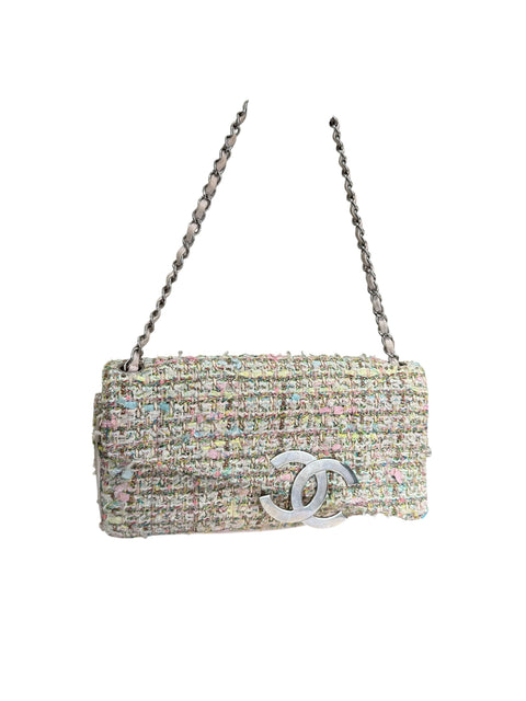 Chanel Multi Tweed Pochette Bag