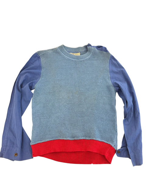 Gianfranco Ferre Blue/Red Knit Pullover
