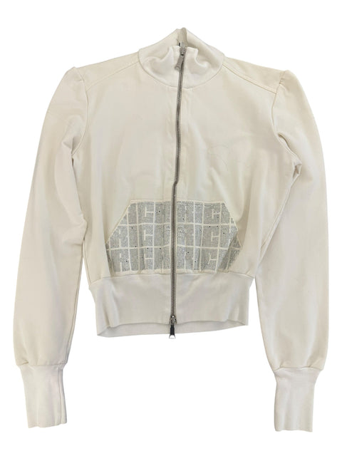 Richmond White Strass Pocket Sweat