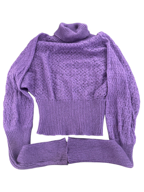 Vintage Purple Knit Long Sleeve Pullover