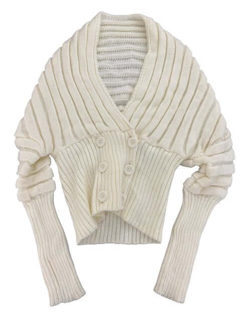 Vintage Ecru Knit Cardigan
