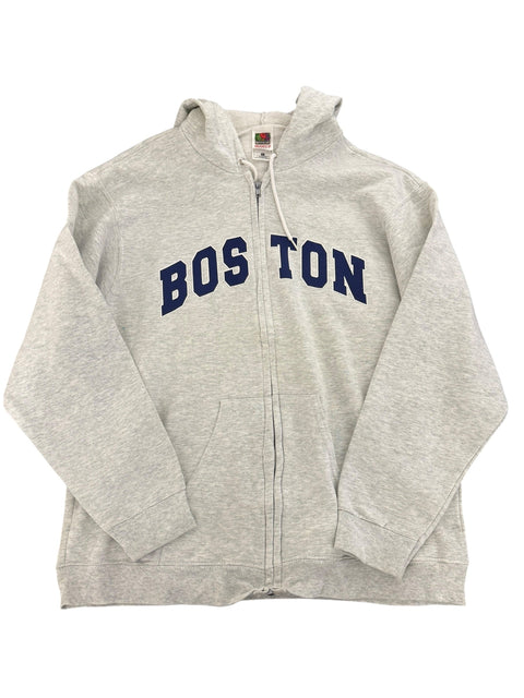 Vintage Grey University Boston Hoodie