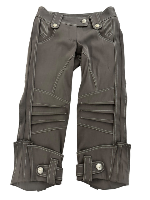 Backyround Black Officer Style Capri