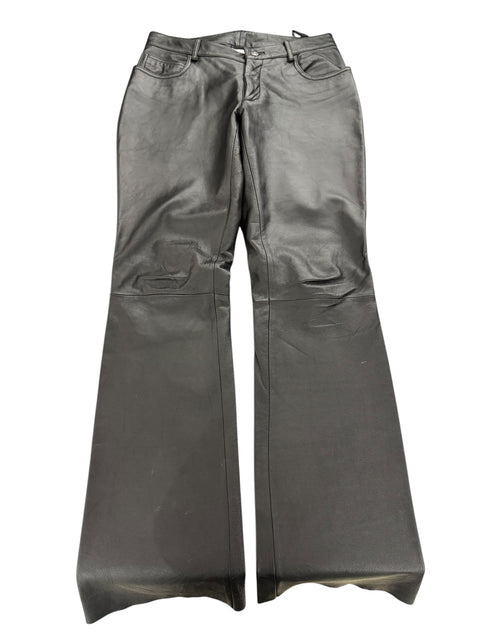 Maxima Black Leather Bootcut Pant