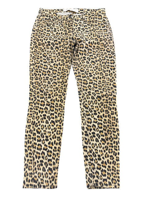 Vintage Leo Print Slim Jean