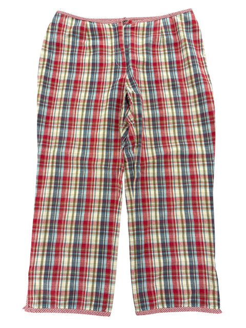 Flash Lights Red Tartan Capri Pant