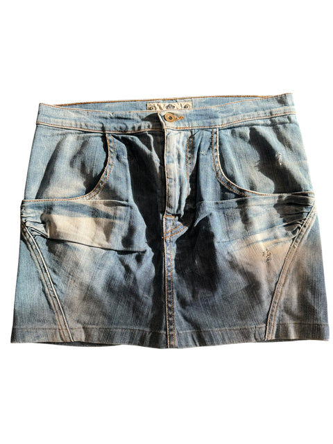 Fornarina Blue Denim Frown Mini Skirt