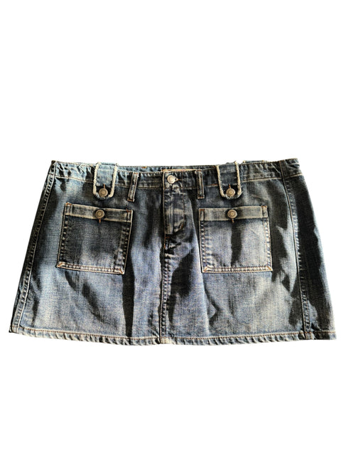 Only Jeans Blue Denim Pocket Mini Skirt