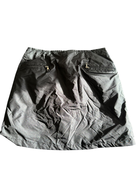 Fumett Black Nylon Mini Skirt