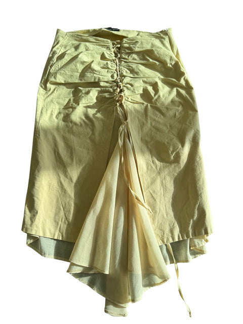 Rossella Spera Beige Frown Lacing Back Skirt
