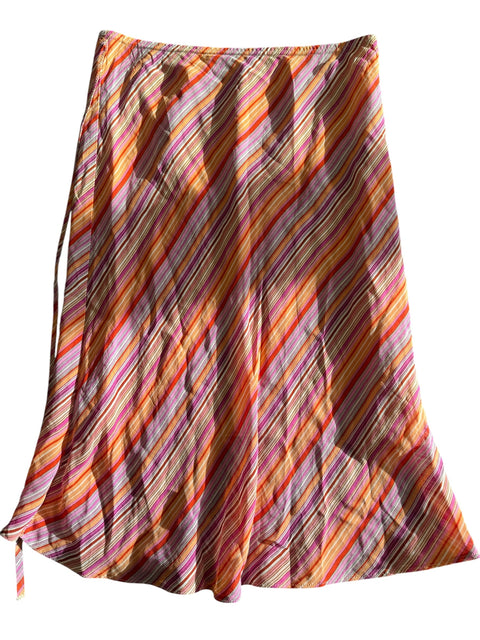 Xanaka Orange/Pink Stripes Skirt