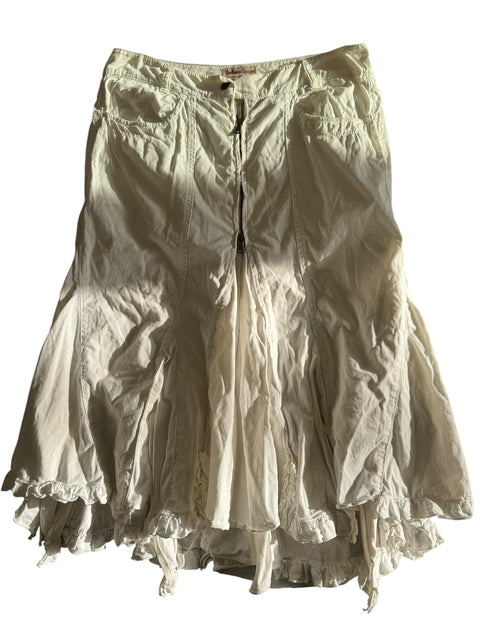 Marlboro Classics White Zip Long Skirt