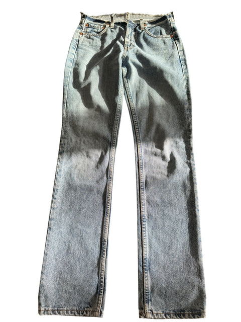 Levi's Blue Denim Rip Belt Jean
