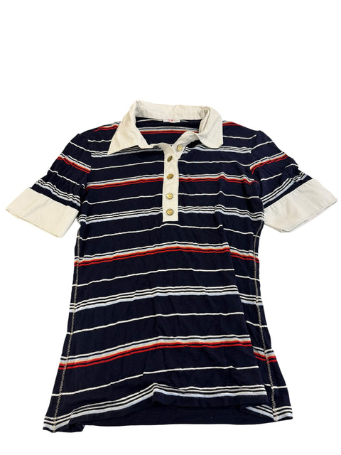 Versace VJC Navy Blue Red Stripe Polo