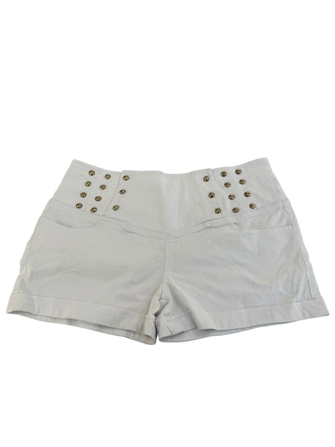 Giorgia White Mini Studded Denim Short