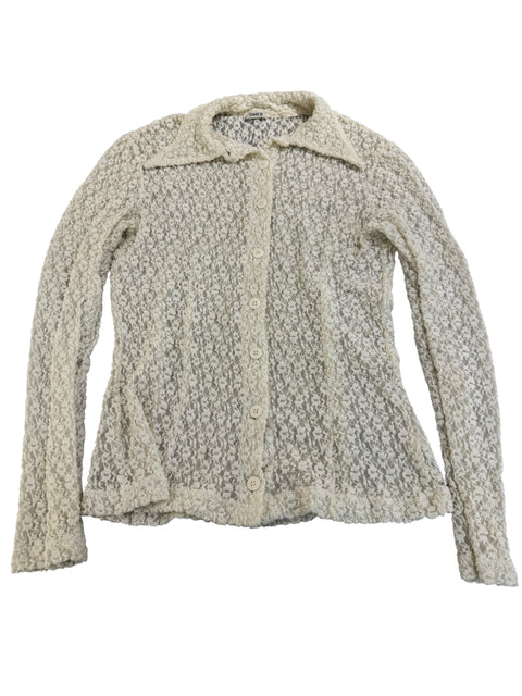 Onyx Ecru Lace Strech Shirt