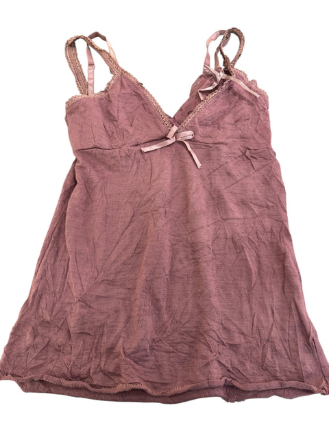 Vintage Pink Knit Double Suspenders Top