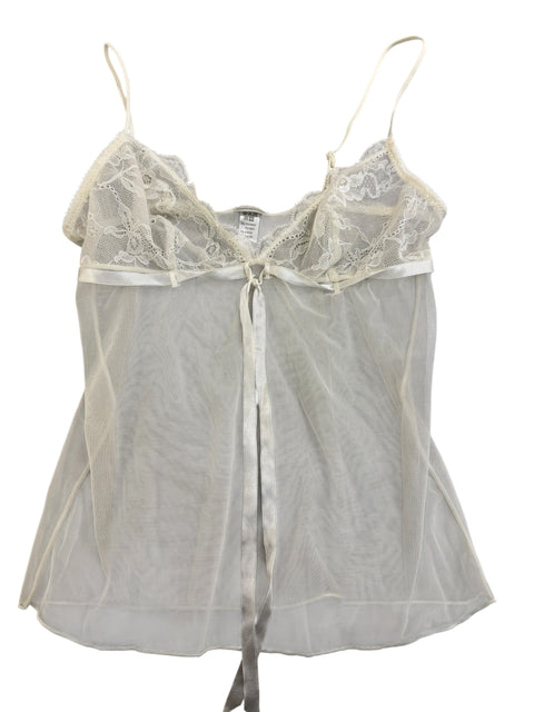 Yamamay White Lace Transparent Nuisette Top