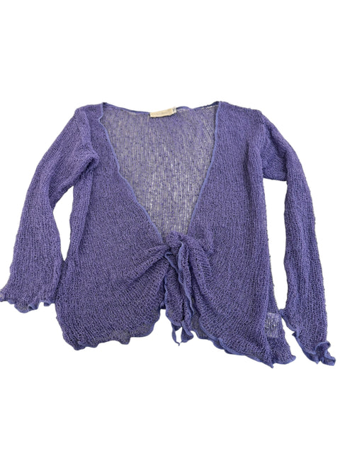 Knit Purple Wrap Top