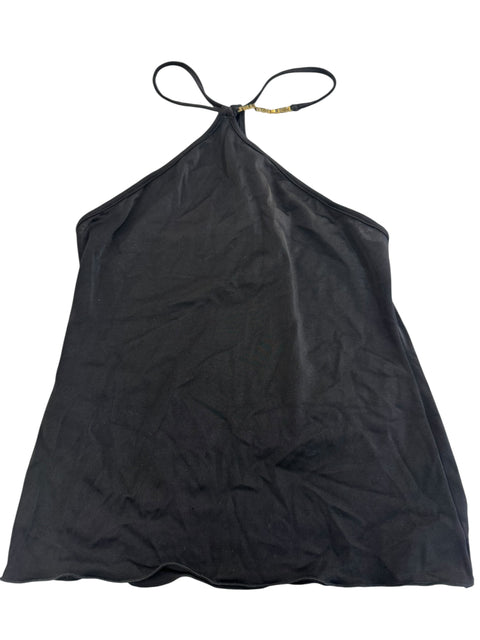 Vintage Sleeveless Stretch Black Top