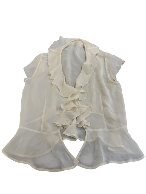 Blunauta Cream Ruffled Top