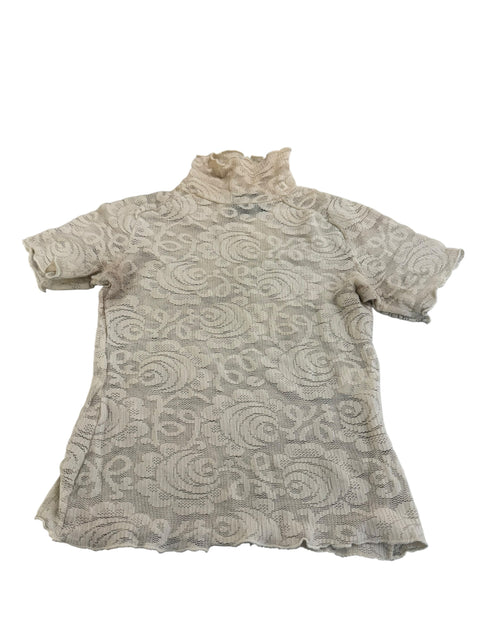 Citta Ecru Lace Mock Neck Top