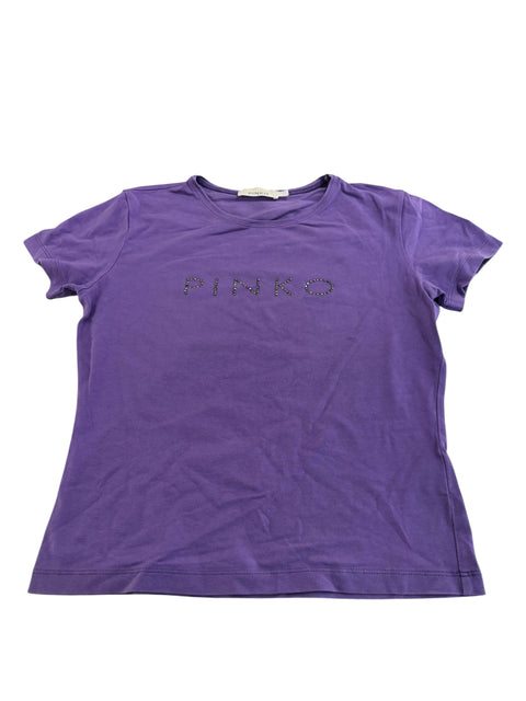 Pinko Purple Rhinestone Logo T-shirt