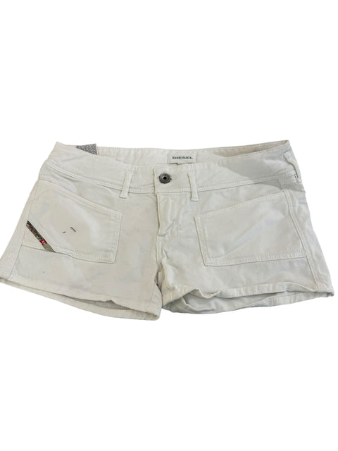 Diesel White Denim Mini Short