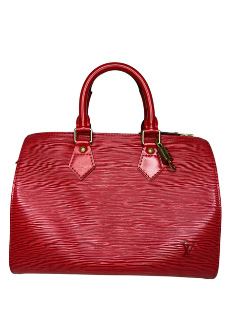 Louis Vuitton Epi Speedy 25 Castilian Red Hand Bag