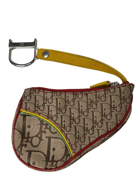 Christian Dior Saddle Rasta Canvas Coin Purse