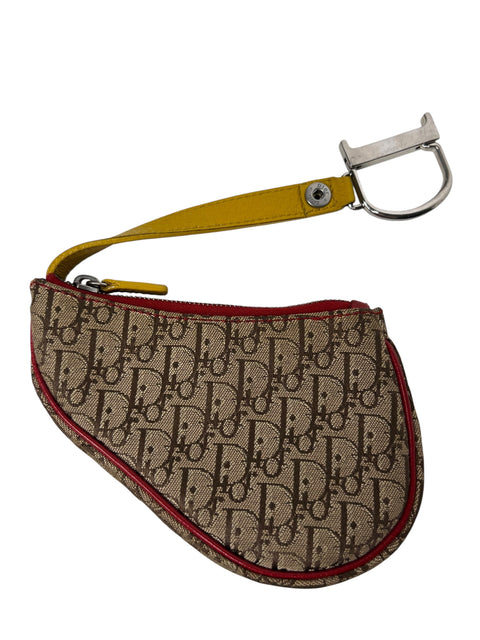 Christian Dior Saddle Rasta Canvas Coin Purse
