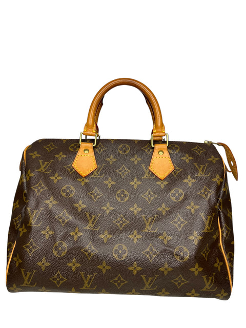 Louis Vuitton Monogram Speedy 30 with Padlock Hand Bag