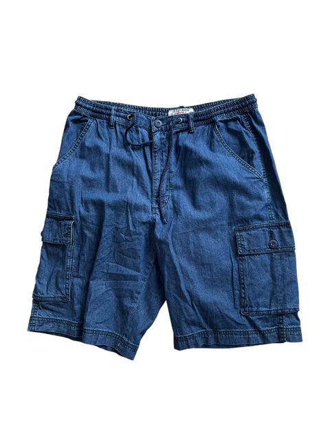 Vintage Navy Blue Jean Cargo Chort