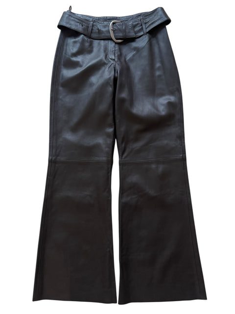 Arma Brown Leather Belt Detail Pant