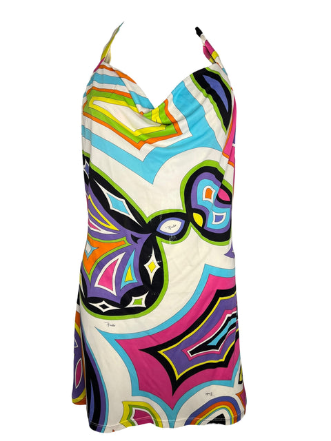 Emilio Pucci Multi Color Backless Dress
