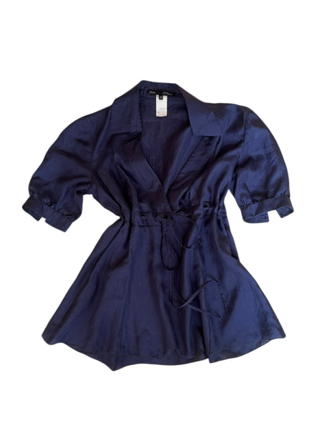 Les Copains Silk Navy Blue Shirt