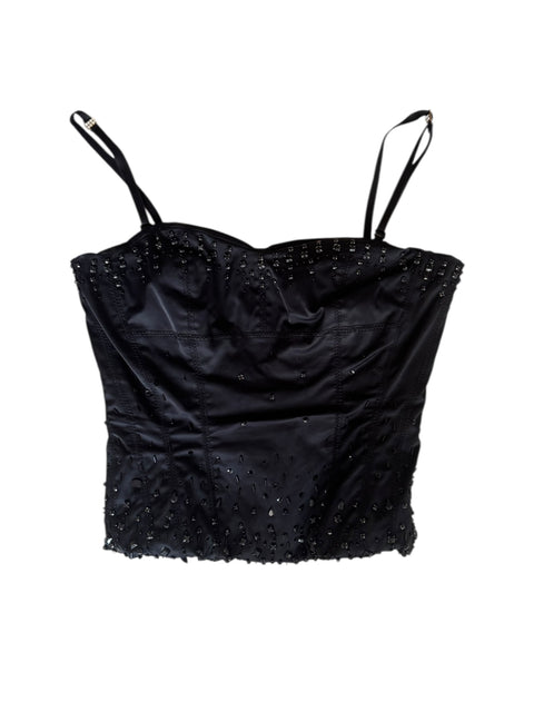 SilvianHeach Embroidered Beads Corset