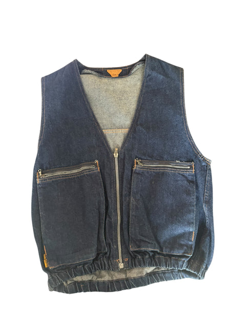 GA Jean Zip Vest Top