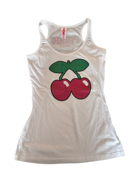 Pacha Ibiza White Cherry Print Tank Top