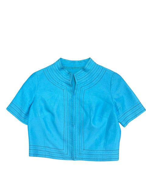 Vintage Blue Orientale Style Cardigan
