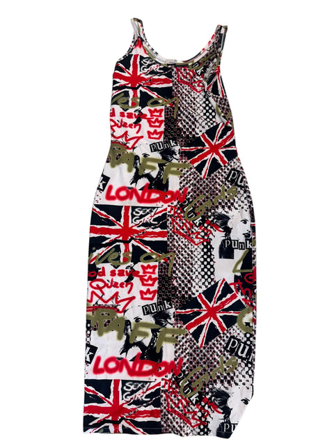 Feelgood White English Print Long Dress