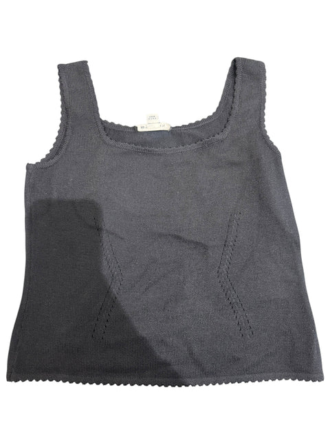 ST John Black Simple Knit Tank Top