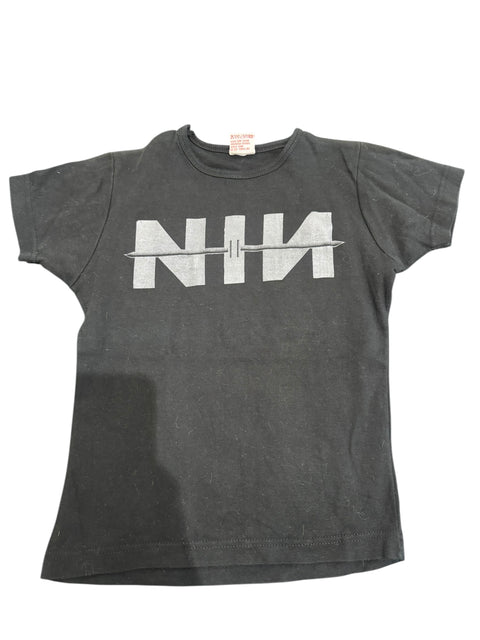 Vintage Black Grey Print Baby Tee