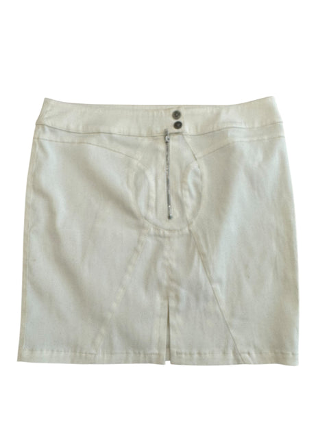 Versace Jeans Couture Ecru Mini Skirt