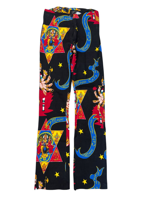 CATS Black Pant Religion Print Pants