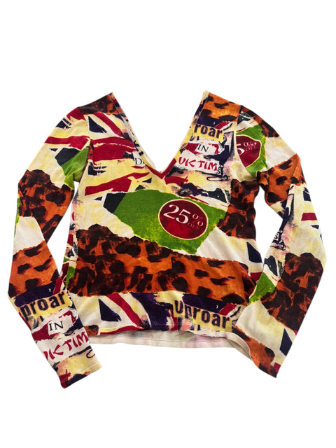 Christian Dior "Victim" Print 2003 Pullover