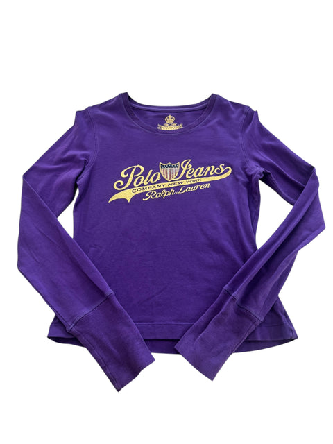 Ralph Lauren Purple Gold Print Long Sleeve