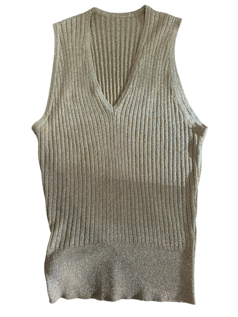 Vintage Gold Knit Tank Top