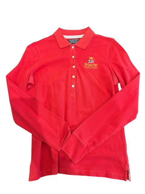 Ralph Lauren Red Long Sleeve Polo
