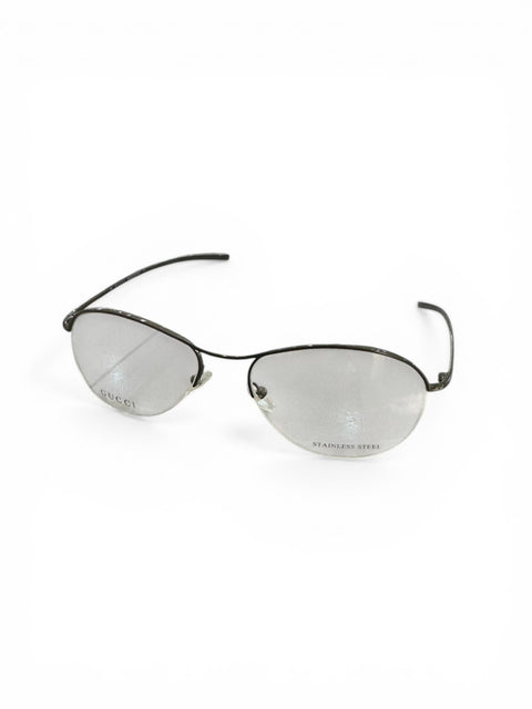 Gucci Slim Metal Oval Glasses